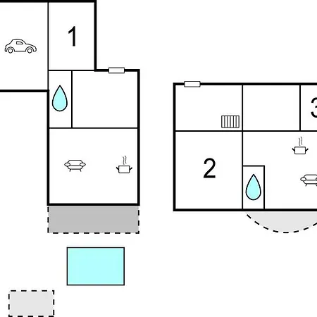Three-bedroom In Hébergement de vacances *